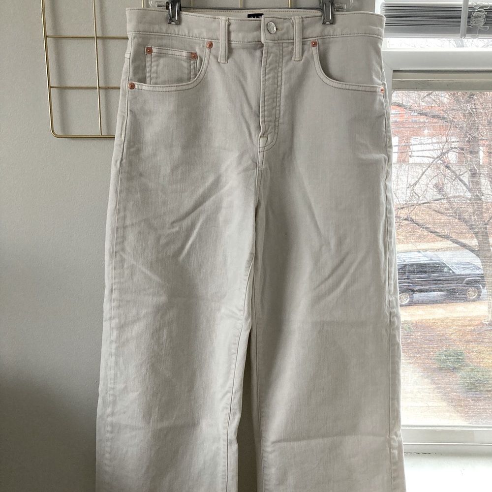 White wide-leg Gap jeans